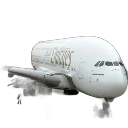weapon, animal, 3d render, photorealistic, concept art, large, emirates, airplane transparent PNG cut-out