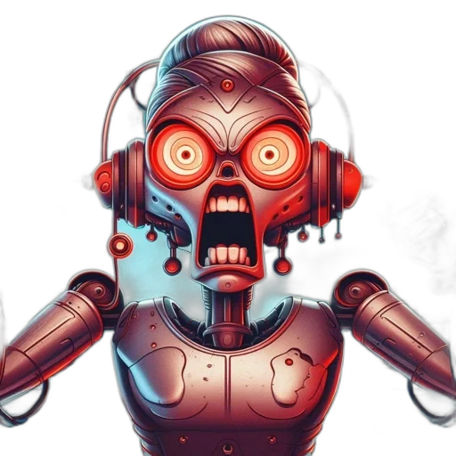 robot, mask, face, concept art, cyberpunk, comic book art, 3d render, anthropomorphic transparent PNG cut-out