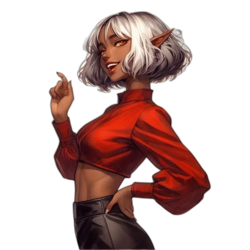 staff, jacket, face, concept art, pixel art, fantasy art, comic book art, red transparent PNG cut-out