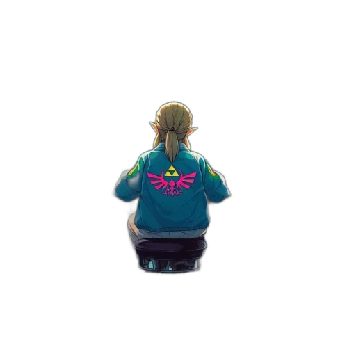 jacket, staff, jewelry, crown, pixel art, 3d render, vaporwave, concept art transparent PNG cut-out