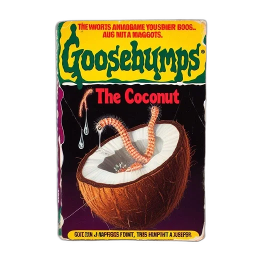 food, crown, coconut, goosebumps, book, features, vibrant, slightly transparent PNG cut-out