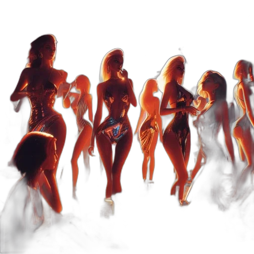 dress, concept art, 3d render, photorealistic, pixel art, neon lights, outer space, fire transparent PNG cut-out
