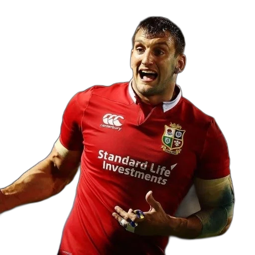 rugby, player, wearing, red, jersey, canterbury, logo, standard transparent PNG cut-out