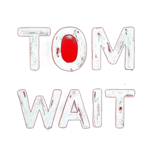 close-up, red, square, word, tom, bold, white, letters transparent PNG cut-out