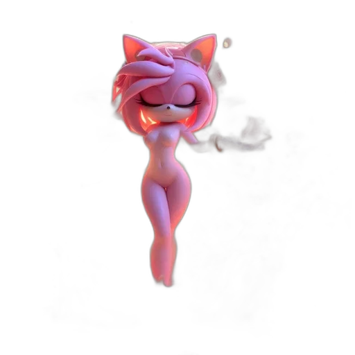 mask, staff, creature, animal, 3d render, concept art, pixel art, vaporwave transparent PNG cut-out