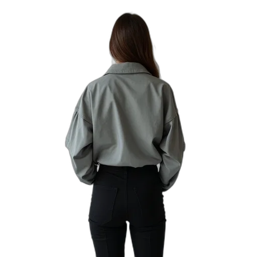 jacket, staff, 3d render, photorealistic, monochrome, dark, earth tones, pastel transparent PNG cut-out