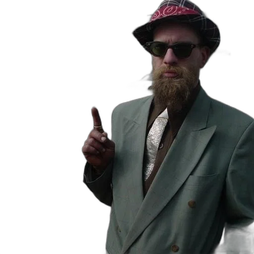 jacket, hat, man, long transparent PNG cut-out