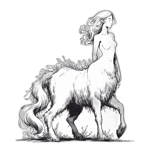 animal, creature, hair, dragon, concept art, fantasy art, pencil sketch, photorealistic transparent PNG cut-out
