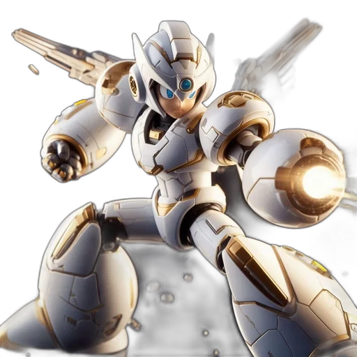 robot, weapon, concept art, 3d render, anime, pixel art, sleek, futuristic transparent PNG cut-out