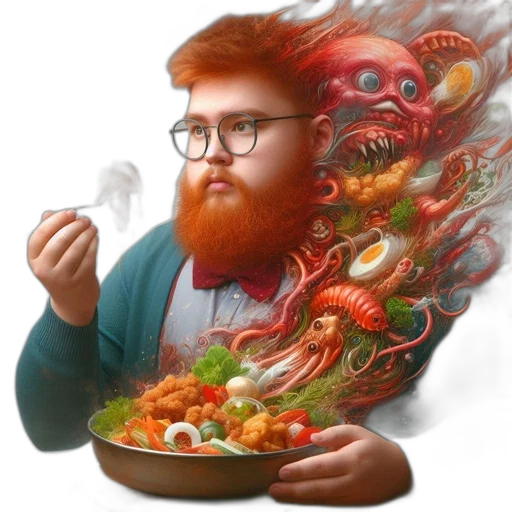 food, creature, dragon, staff, concept art, photorealistic, fantasy art, pixel art transparent PNG cut-out