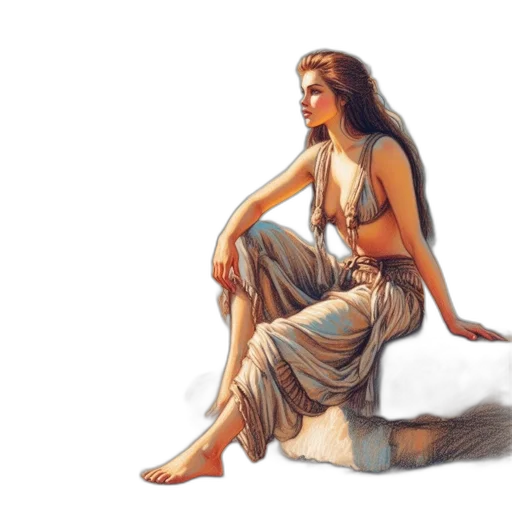 dress, jewelry, oil painting, fantasy art, concept art, photorealistic, fire, forest transparent PNG cut-out