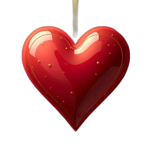 jewelry, heart, golden, ribbon transparent PNG cut-out