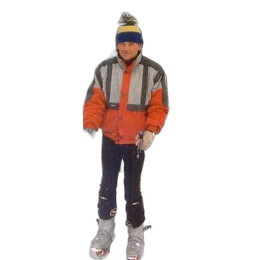 jacket, staff, robot, 3d render, photorealistic, concept art, snow, man transparent PNG cut-out