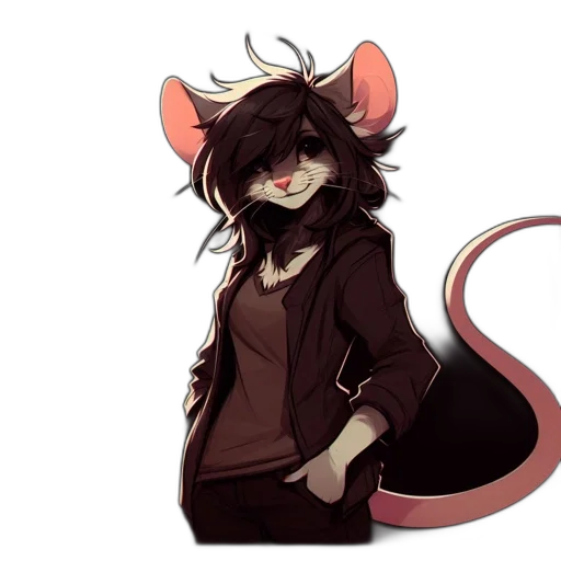 staff, jacket, animal, hat, concept art, cartoon, pixel art, anime transparent PNG cut-out