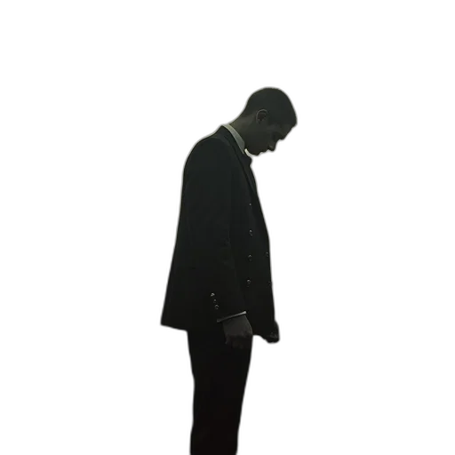 jacket, staff, dress, robot, concept art, 3d render, photorealistic, pixel art transparent PNG cut-out