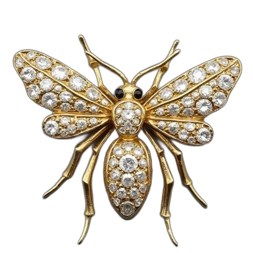 jewelry, crown, animal, staff, 18ct, gold, diamond, insect transparent PNG cut-out