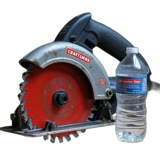 weapon, bottle, robot, 3d render, used, craftsman, power, saw transparent PNG cut-out