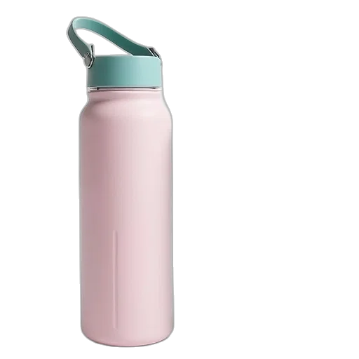 bottle, dress, 3d render, vaporwave, pastel, plastic, water, set transparent PNG cut-out