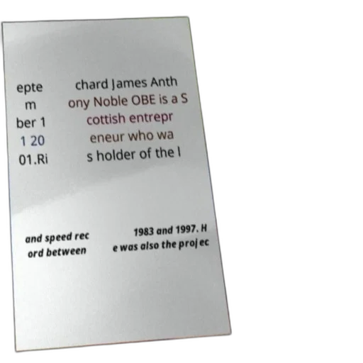 text-based, image, name, richard, james, anthony, noble, obe transparent PNG cut-out