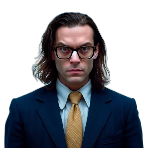 jacket, hair, face, staff, photorealistic, cartoon, concept art, 3d render transparent PNG cut-out