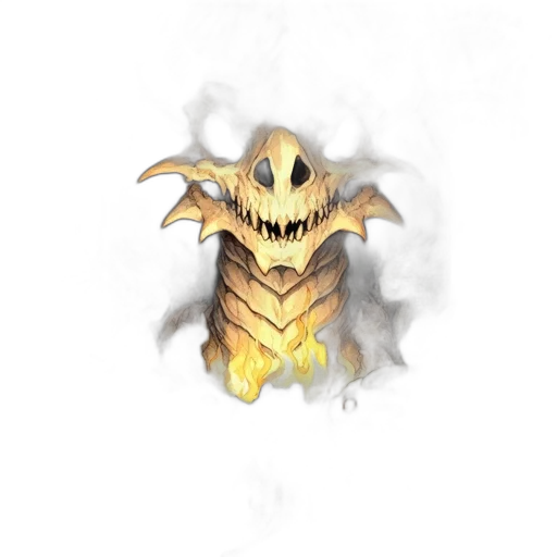 dragon, mask, creature, staff, concept art, fantasy art, pixel art, watercolor transparent PNG cut-out