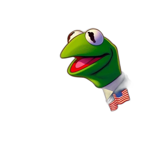 animal, 3d render, photorealistic, pixel art, concept art, kermit, frog, dressed transparent PNG cut-out
