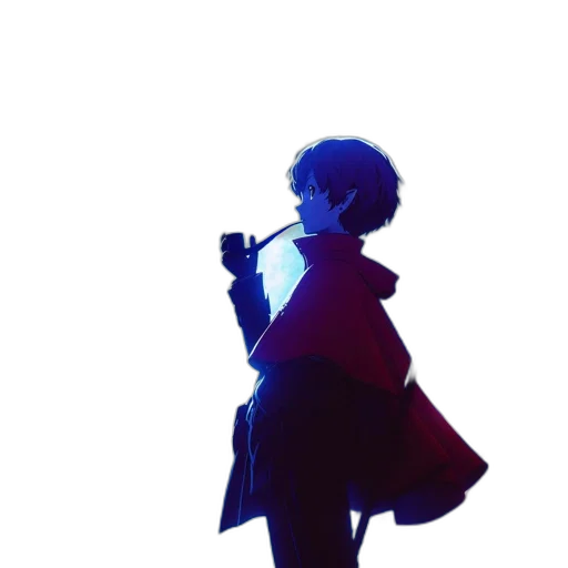 weapon, staff, jacket, umbrella, concept art, anime, pixel art, watercolor transparent PNG cut-out