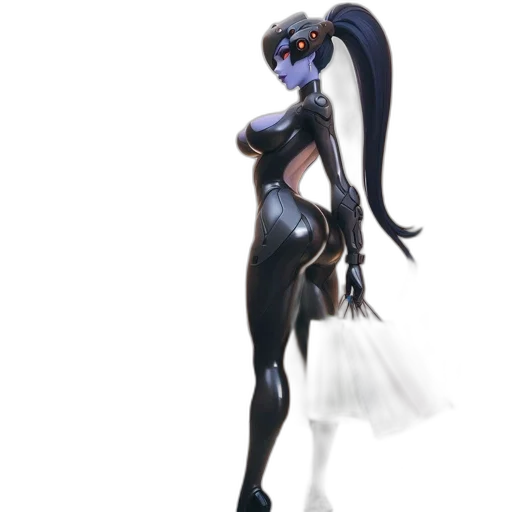 dress, staff, concept art, 3d render, fantasy art, anime, dark, blue transparent PNG cut-out