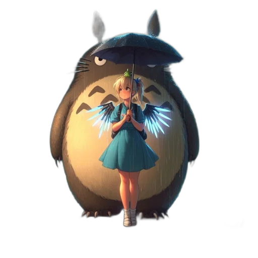 umbrella, dress, staff, creature, concept art, fantasy art, pixel art, 3d render transparent PNG cut-out
