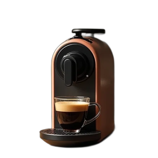 3d render, photorealistic, delong, esaf, professional, bean, cup, machine transparent PNG cut-out