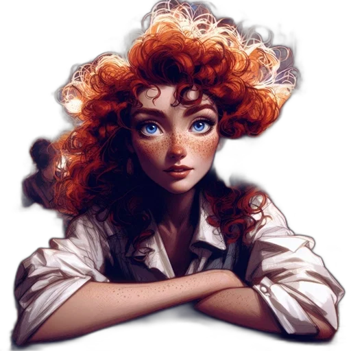 face, crown, hair, staff, fantasy art, photorealistic, concept art, comic book art transparent PNG cut-out