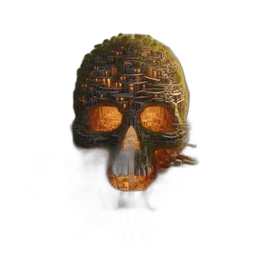 mask, face, hat, crown, pixel art, concept art, fantasy art, 3d render transparent PNG cut-out