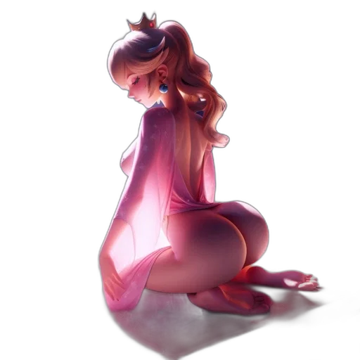 dress, crown, staff, creature, concept art, watercolor, anime, fantasy art transparent PNG cut-out