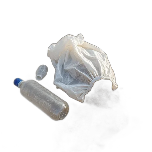 bottle, weapon, umbrella, robot, 3d render, concept art, photorealistic, fog transparent PNG cut-out