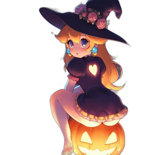 dress, staff, crown, hat, concept art, pixel art, fantasy art, anime transparent PNG cut-out