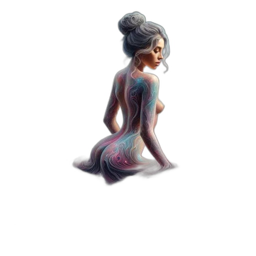 dress, jewelry, hair, creature, concept art, fantasy art, 3d render, pixel art transparent PNG cut-out