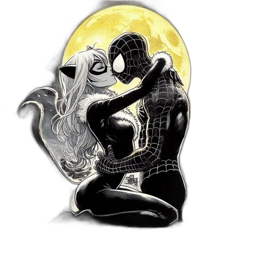 mask, comic book art, concept art, fantasy art, pixel art, outer space, spider-man, black transparent PNG cut-out