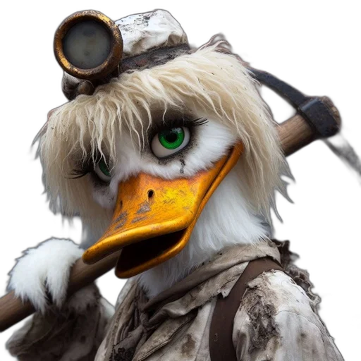 animal, mask, staff, weapon, photorealistic, 3d render, concept art, fantasy art transparent PNG cut-out