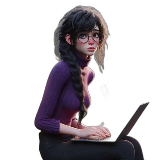 staff, face, dress, robot, concept art, fantasy art, 3d render, cartoon transparent PNG cut-out