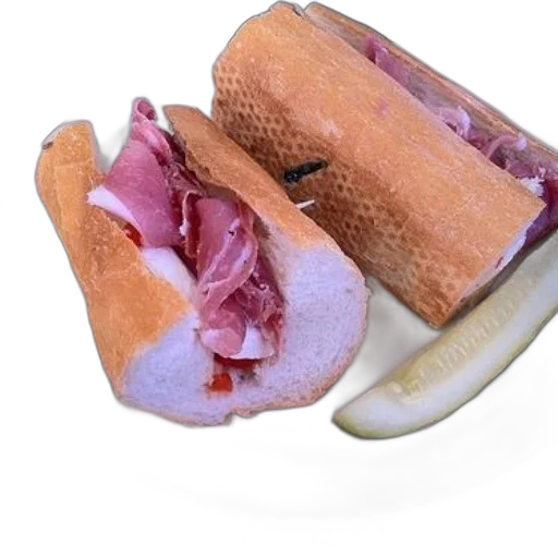 food, shoes, animal, weapon, photorealistic, 3d render, sandwich, ham transparent PNG cut-out