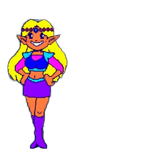 dress, staff, pixel art, vaporwave, concept art, cartoon, neon lights, outer space transparent PNG cut-out