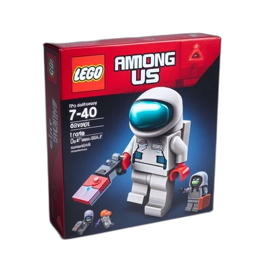 robot, 3d render, lego, among, set, 7-40, features, astronaut transparent PNG cut-out