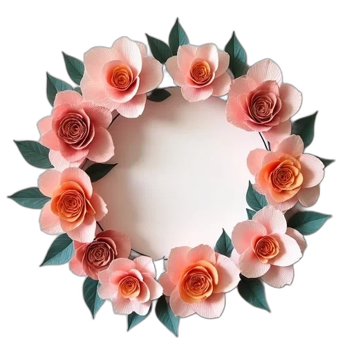 crown, jewelry, flower, 3d render transparent PNG cut-out