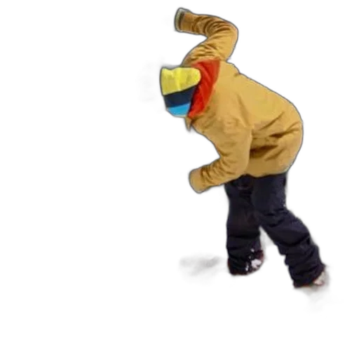 jacket, mask, creature, animal, concept art, 3d render, photorealistic, snowboarder transparent PNG cut-out