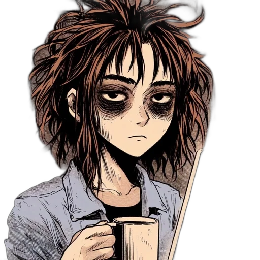 staff, hair, cartoon, comic book art, anime, concept art, animated, figure transparent PNG cut-out