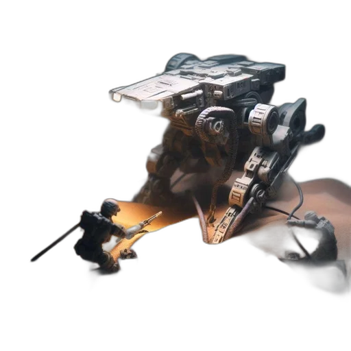 robot, weapon, animal, dragon, concept art, 3d render, photorealistic, fantasy art transparent PNG cut-out