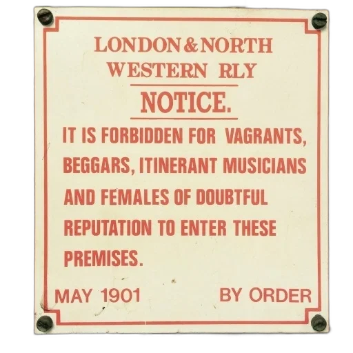 vintage, sign, may, 1901, london, north, western, railway transparent PNG cut-out