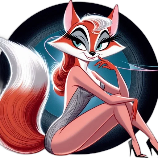 concept art, cartoon, comic book art, fantasy art, fox-like, character, blue, eyes transparent PNG cut-out
