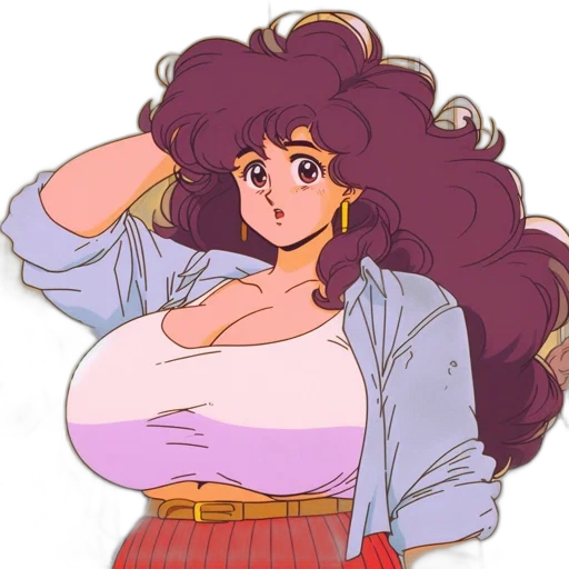 jacket, dress, hair, anime, vaporwave, cartoon, pixel art, pastel transparent PNG cut-out