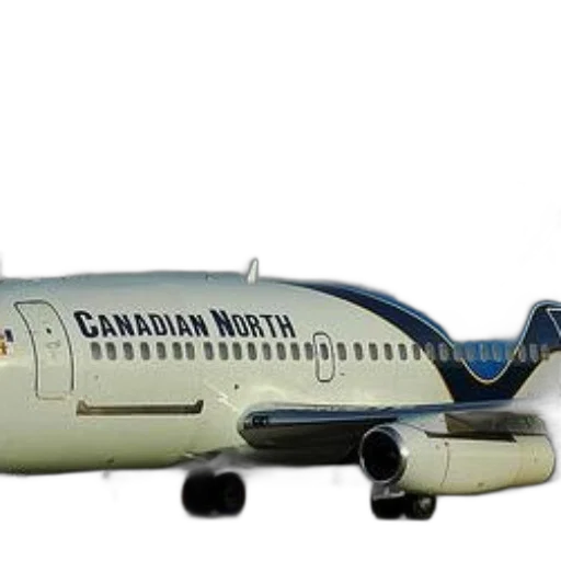 3d render, photorealistic, canadian, north, airplane, parked, tarmac, clear transparent PNG cut-out